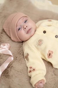 Bonnet bébé old pink d’A Tiny Story – vue 2