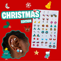 Boucles d’oreilles autocollantes Christmas d’Omy – motifs de Noël