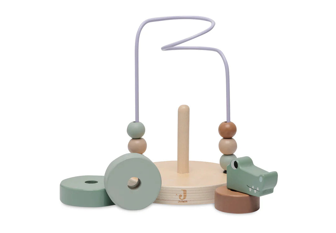 Boulier Spirale/Empilable en Bois Croco Jungle Jambo - JOLLEIN 121-001-68056 8717329388611
