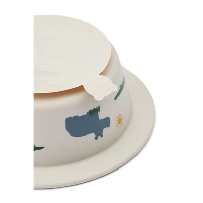 Bowl en Silicone 2 pack avec ventouse Peony Safari sandy mix - LIEWOOD LW19942 1111 5715493437282
