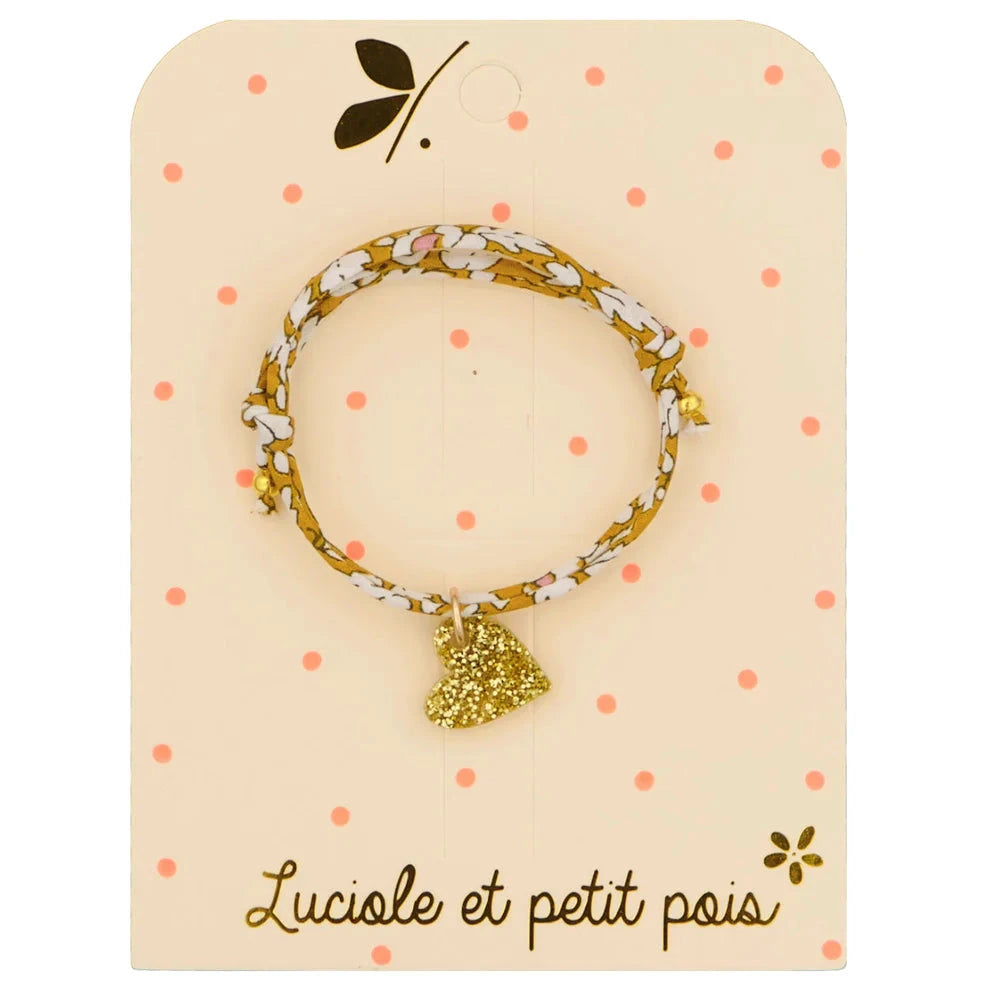 Bracelet liberty feather meadow coeur doré - Luciole et petit pois B_107 