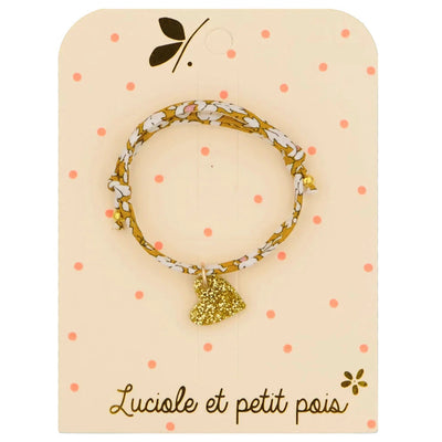 Bracelet liberty feather meadow coeur doré - Luciole et petit pois B_107