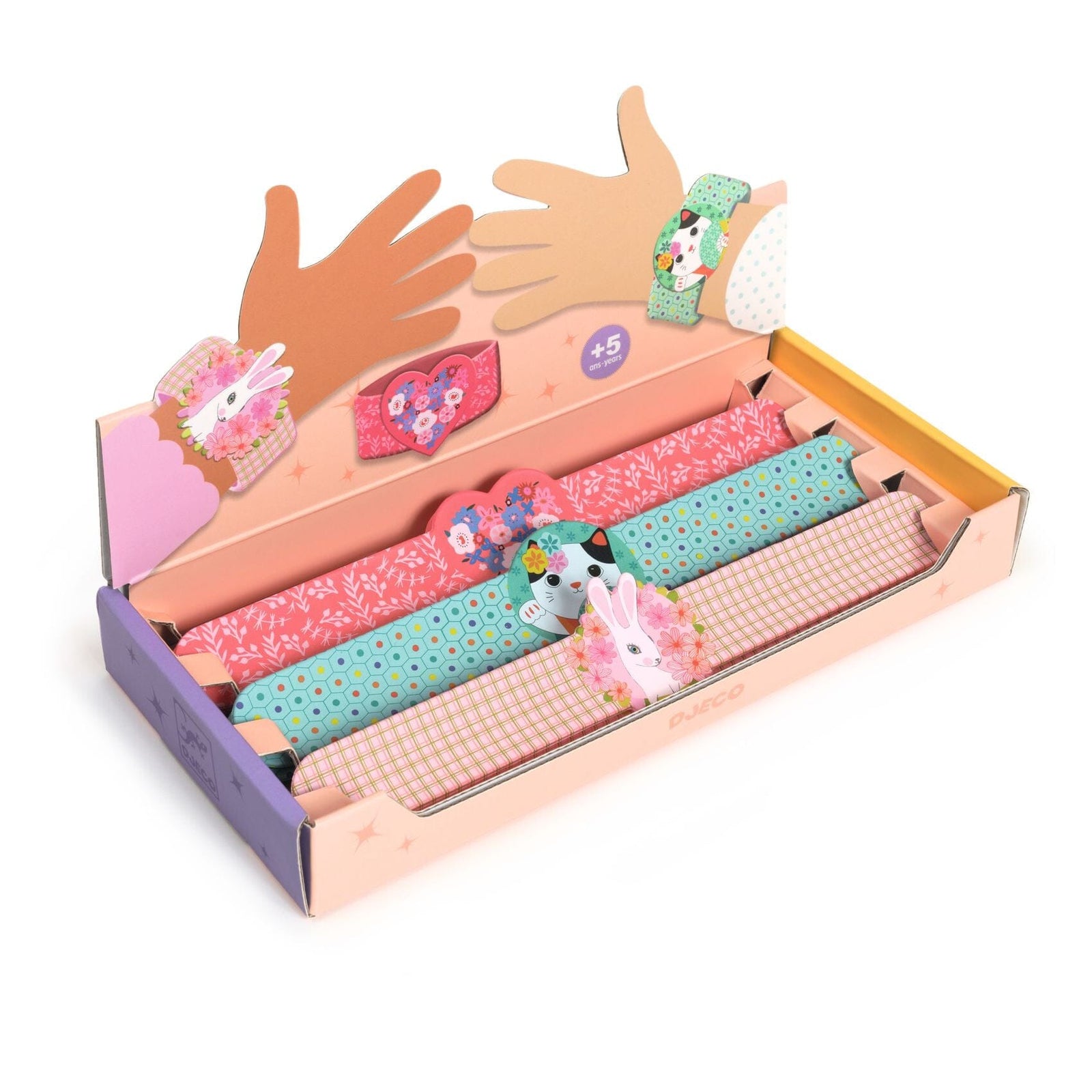 Bracelets enrouleur Coeur, Chat, lapin unité - DJECO DD03455 3070900034556