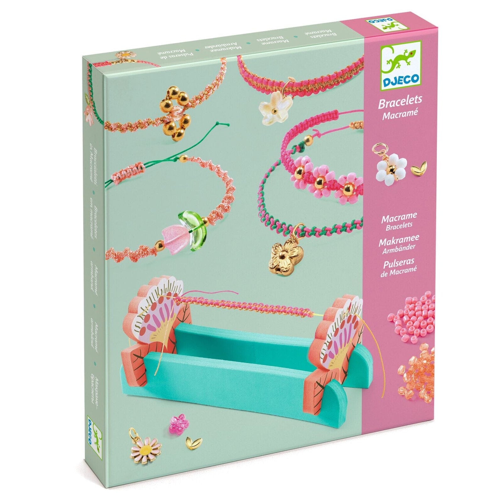 Bracelets macramé roses - DJECO 