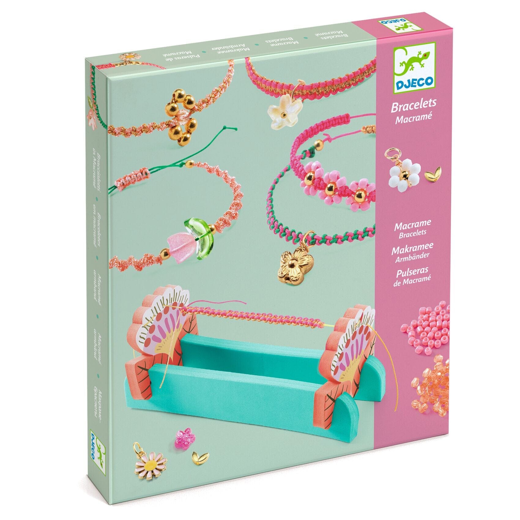 Bracelets macramé roses - DJECO