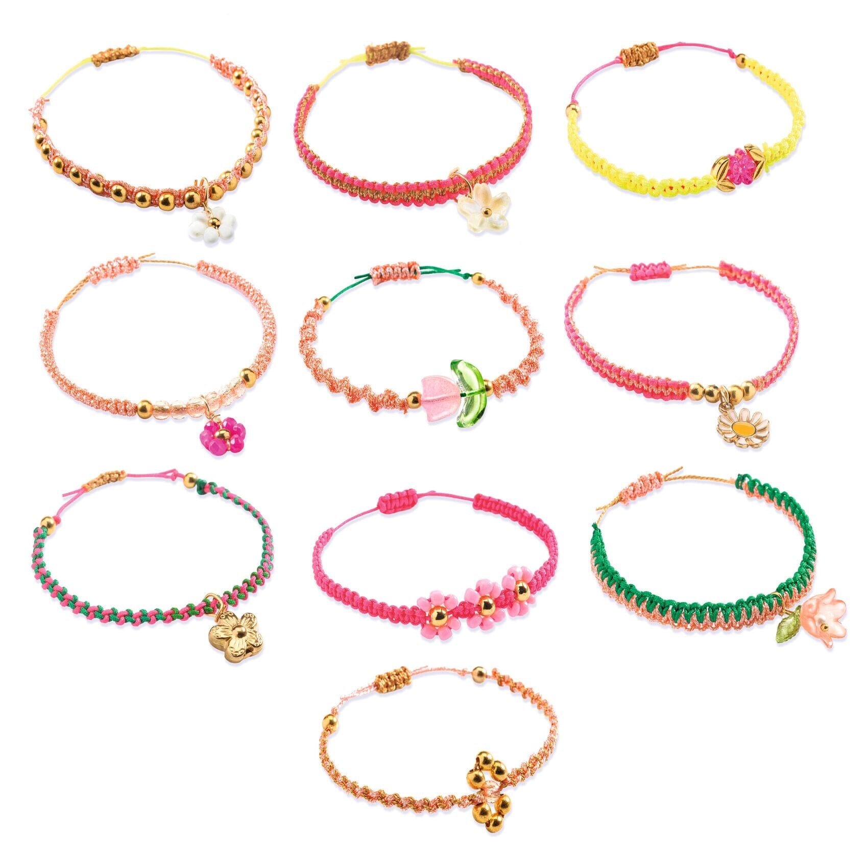Bracelets macramé roses - DJECO