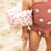 Brassards vieux rose Leopard - SWIM ESSENTIALS