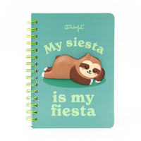 Cahier A5 3D squishy Paresseux My siesta is my fiesta - MR. WONDERFUL