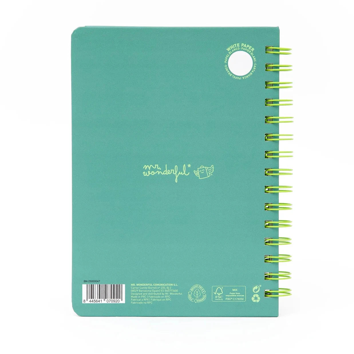Cahier A5 3D squishy Paresseux My siesta is my fiesta - MR. WONDERFUL
