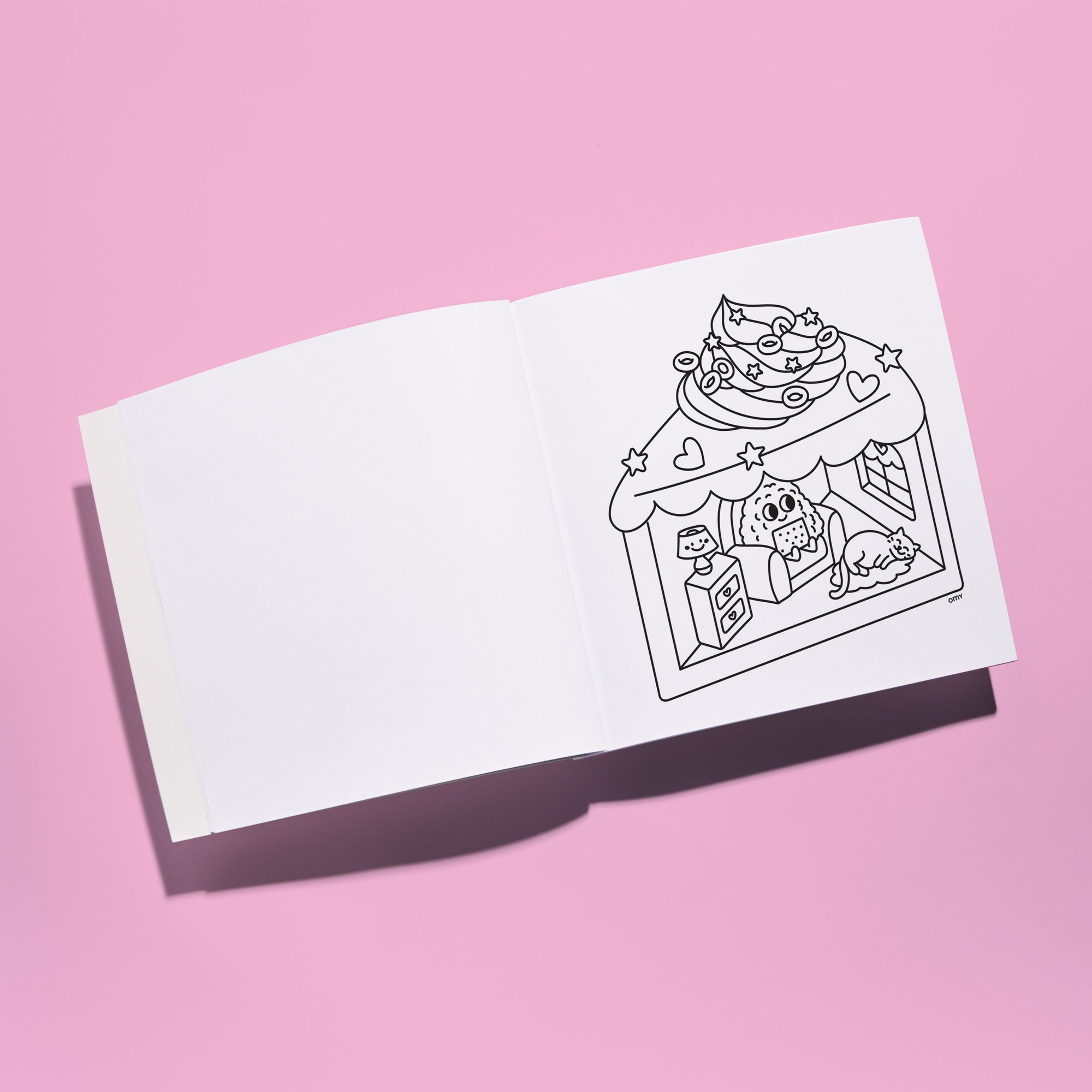 Cahier de coloriage Cozy Art Kawaii d’Omy – pages intérieures