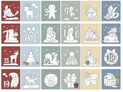 Calendrier de l'avent à colorier- LITTLE DUTCH 126305 8714274126305