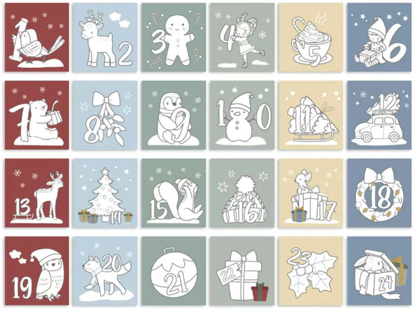 Calendrier de l'avent à colorier- LITTLE DUTCH | Emilie & Compagnie