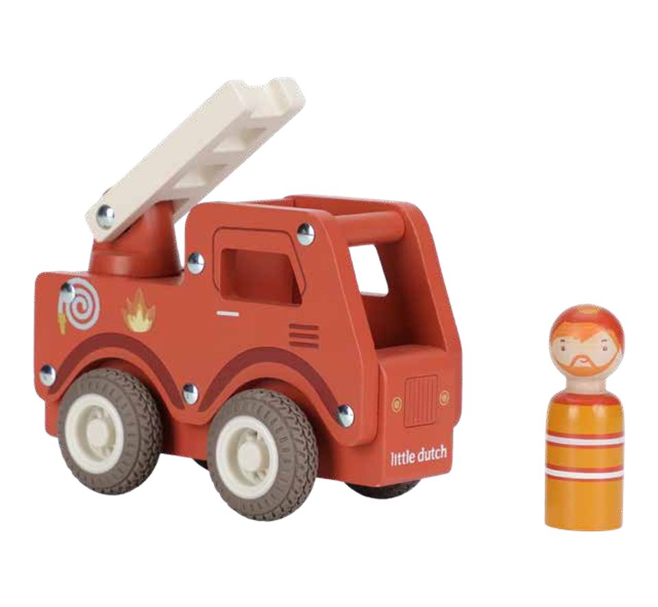 Camion de pompiers 1er âge en bois - LITTLE DUTCH LD2528 8713291225282