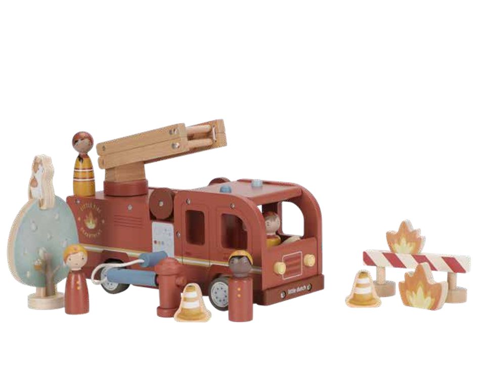 Camion de pompiers et accessoires en bois - LITTLE DUTCH LD2536 8713291225367