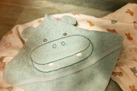 Cape de bain Éponge 75x75cm Hippo happy- JOLLEIN