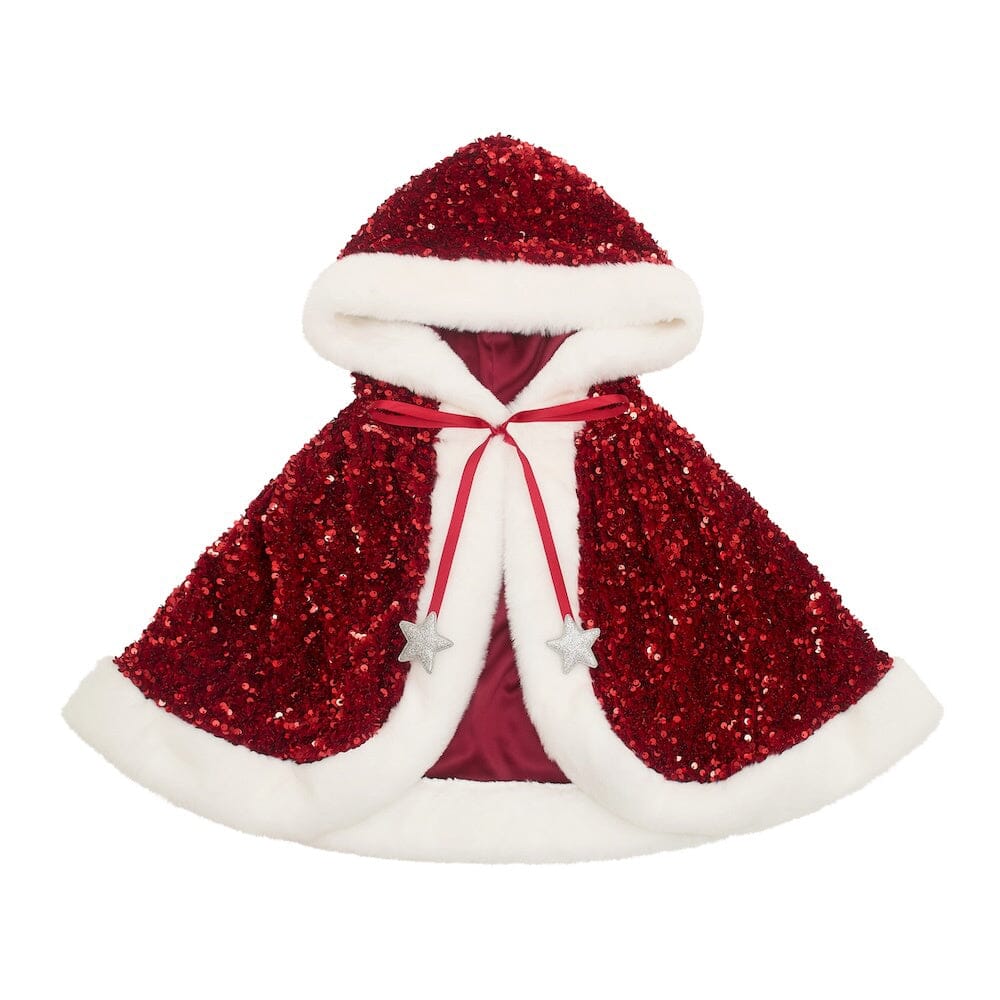 Cape de Noël Mme Claus paillettes - Mimi & Lula
