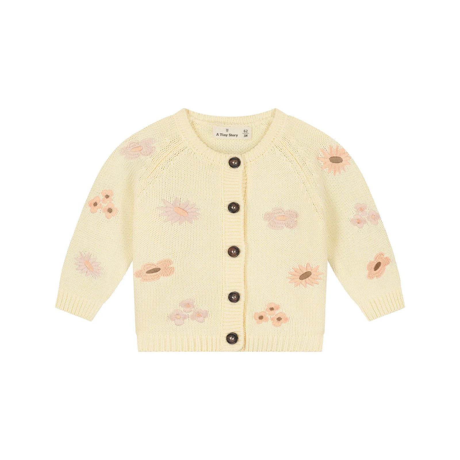 Cardigan bébé brodé ivory – A Tiny Story