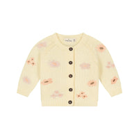Cardigan bébé brodé ivory d’A Tiny Story