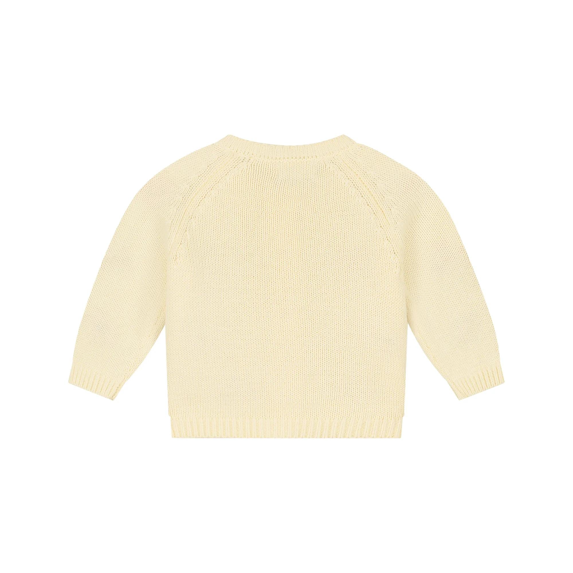 Cardigan bébé brodé ivory d’A Tiny Story – vue 2
