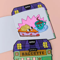 Carnet de coloriage Coloring Boutique French Baguette d’Omy – page à colorier