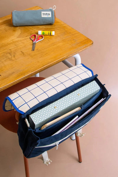 Cartable Léo Tricolore Carreaux - HINDBAG