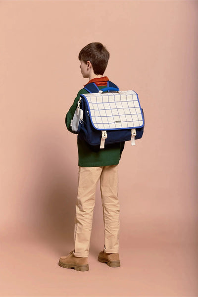 Cartable Léo Tricolore Carreaux - HINDBAG