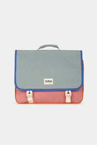 Cartable Léo Tricolore Sauge - HINDBAG