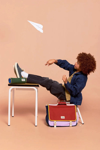 Cartable Léo Tricolore Terracotta - HINDBAG