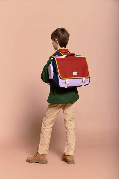 Cartable Léo Tricolore Terracotta - HINDBAG