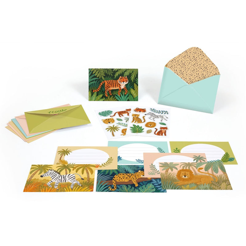 carte d'invitations Animaux de la Jungle - DJECO DD03491 3070900034914