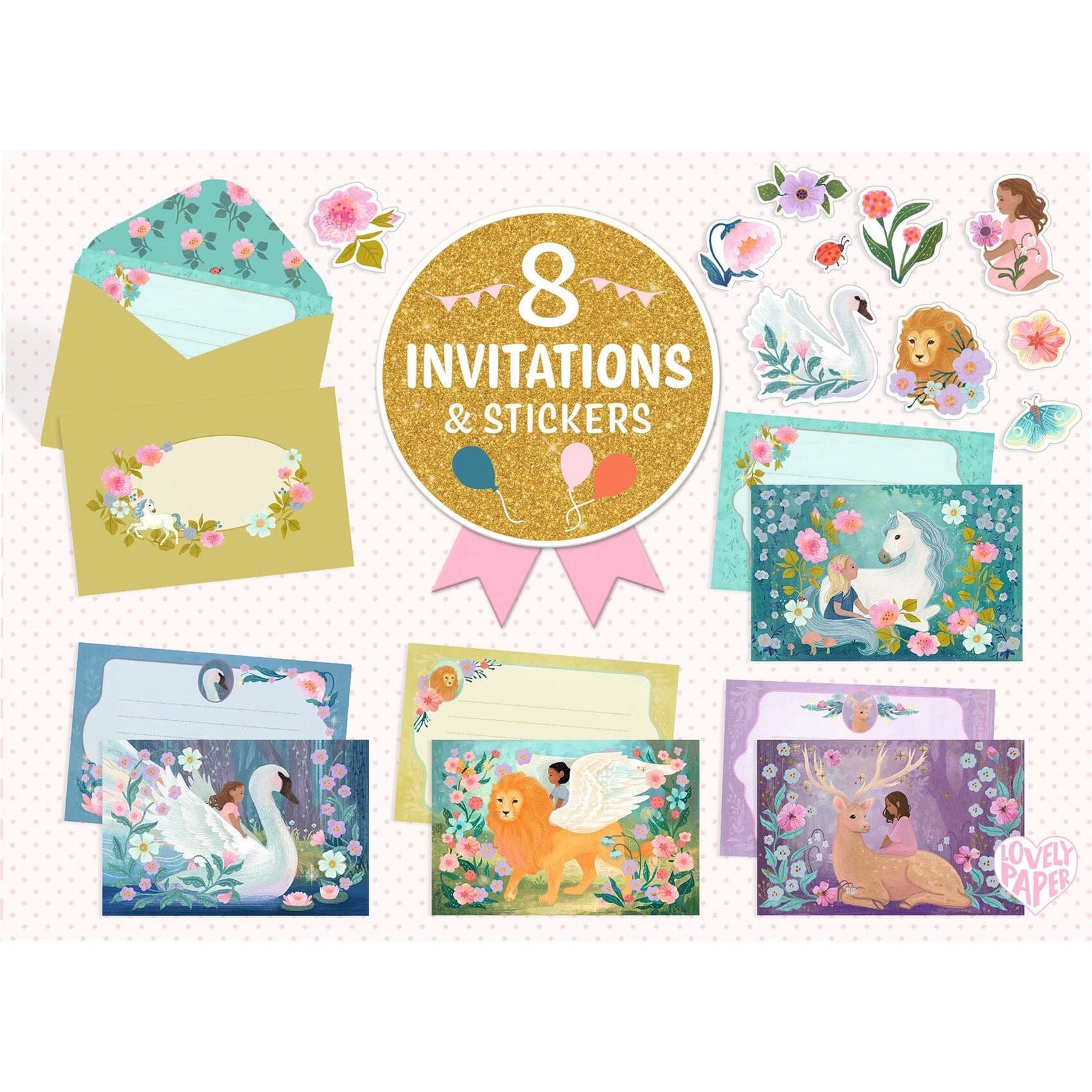 carte d'invitations Créatures merveilleuses - DJECO DD03494 3070900034945