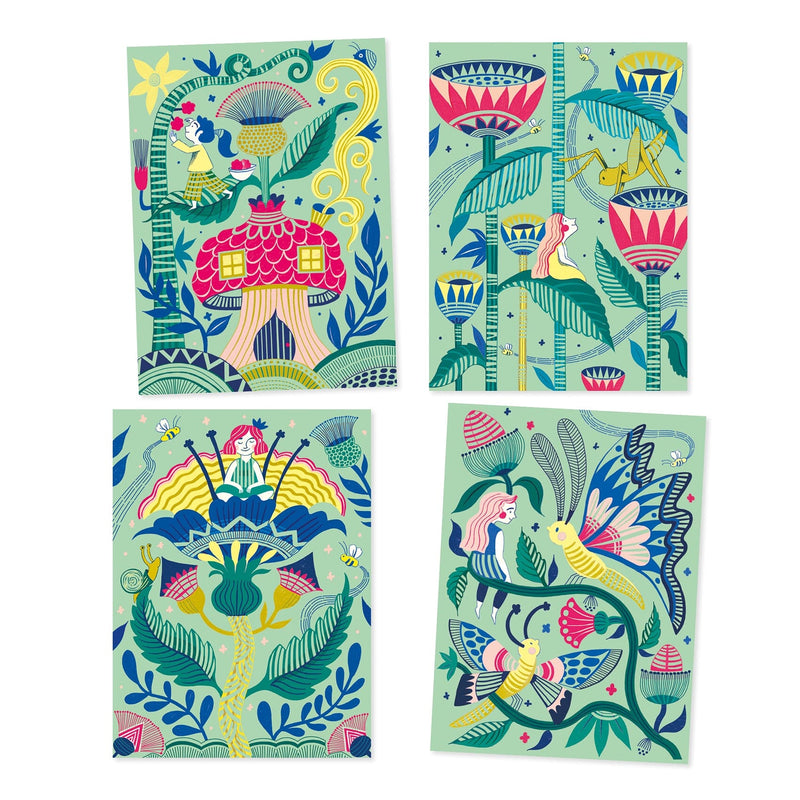 Cartes à gratter jardin fabuleux - DJECO DJ09719 3070900097193