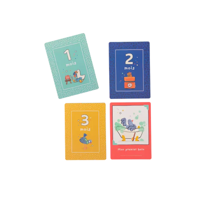 Cartes mes 12 premiers mois Puce et Pilou - Moulin Roty 684055 3575676840559