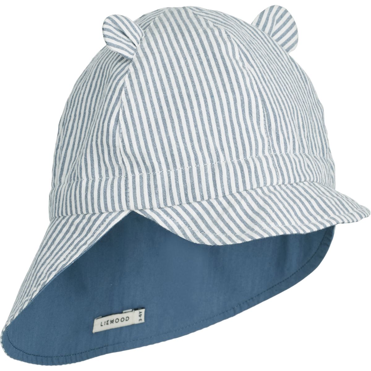 Casquette d'été gorm réversible Rayures blue wave / creme - LIEWOOD 