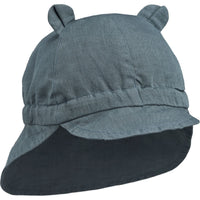 Chapeau de soleil en lin Gorm Wale blue - LIEWOOD lw17695 0-3 5715335247406