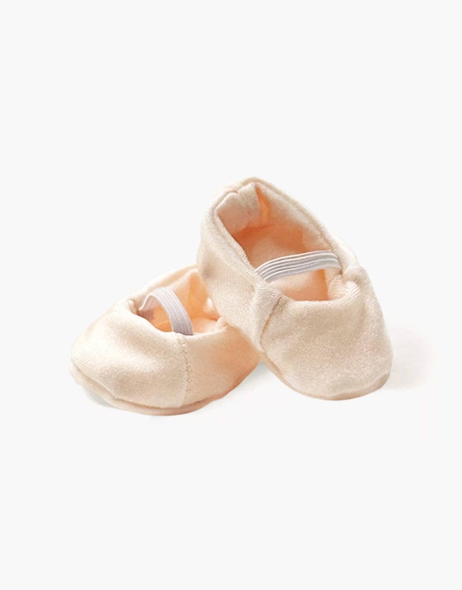 Chaussons ballerines en lycra rose nude de Minikane