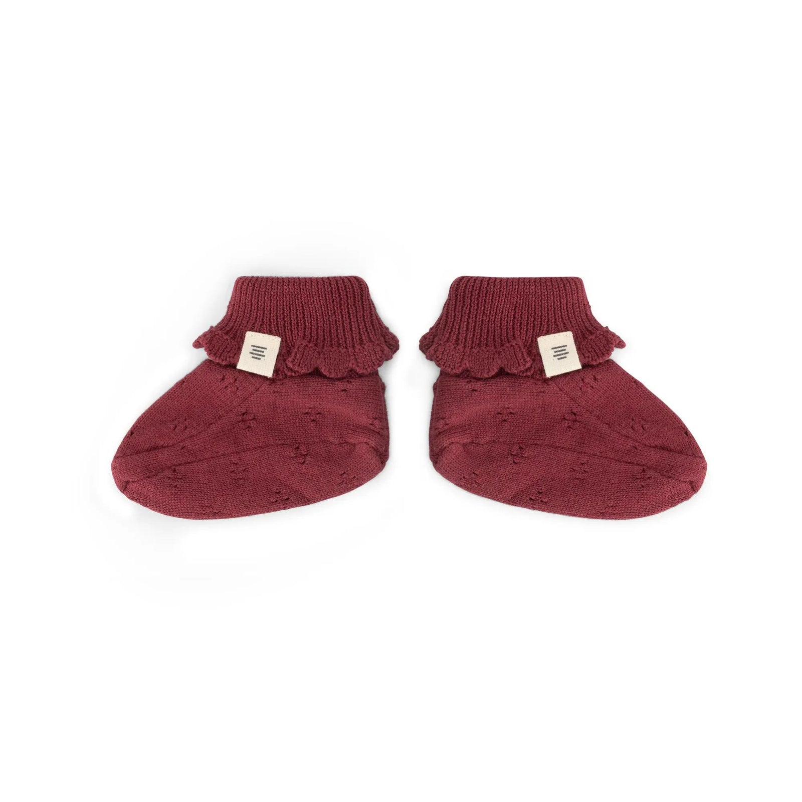 Chaussons bébé rouge foncé – A Tiny Story
