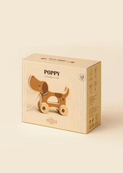 chien a tirer en bois poppy - Mrs. Ertha 1501 0658606270848