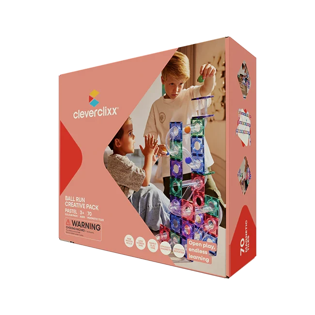 circuit à billes Ball Run Creative Pack Pastel - CLEVERCLIXX CC-3002 6096128047069