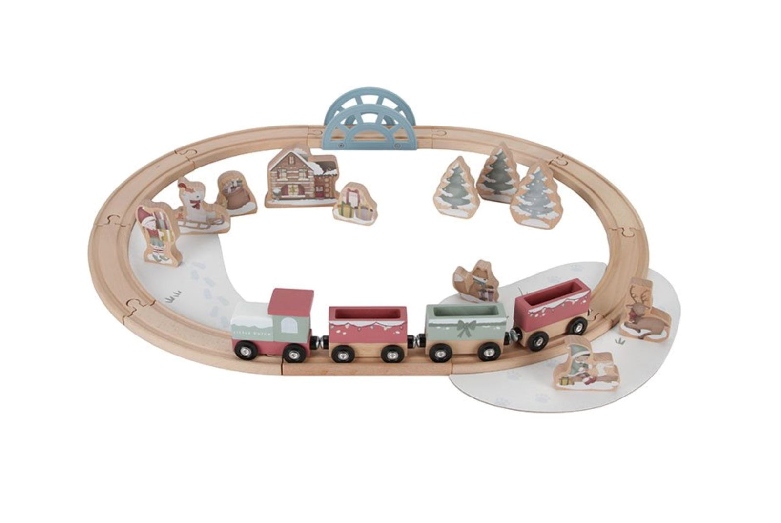 Circuit train de Noël en bois - LITTLE DUTCH LD4868 8713291448681