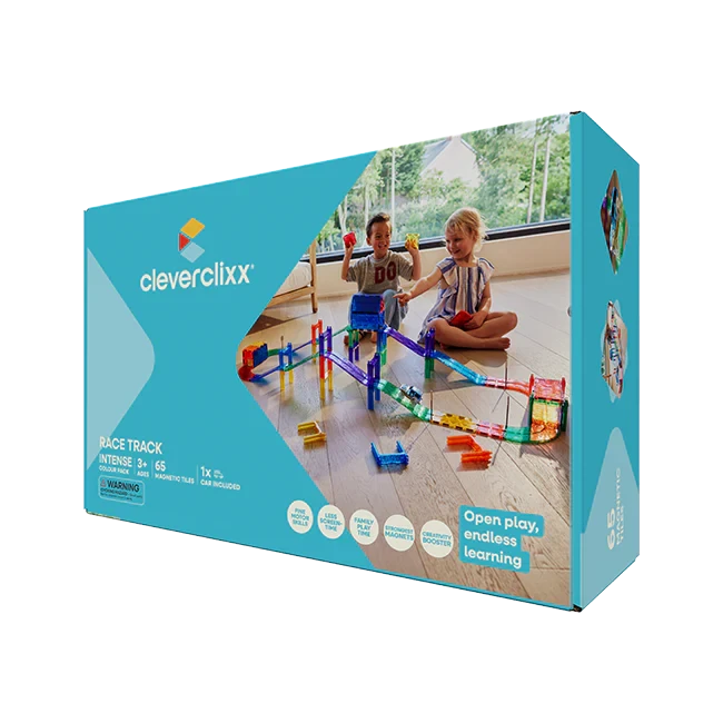 circuit voiture intense 65 pièces tuile magnetique - cleverclixx CC-3011 6096125953998