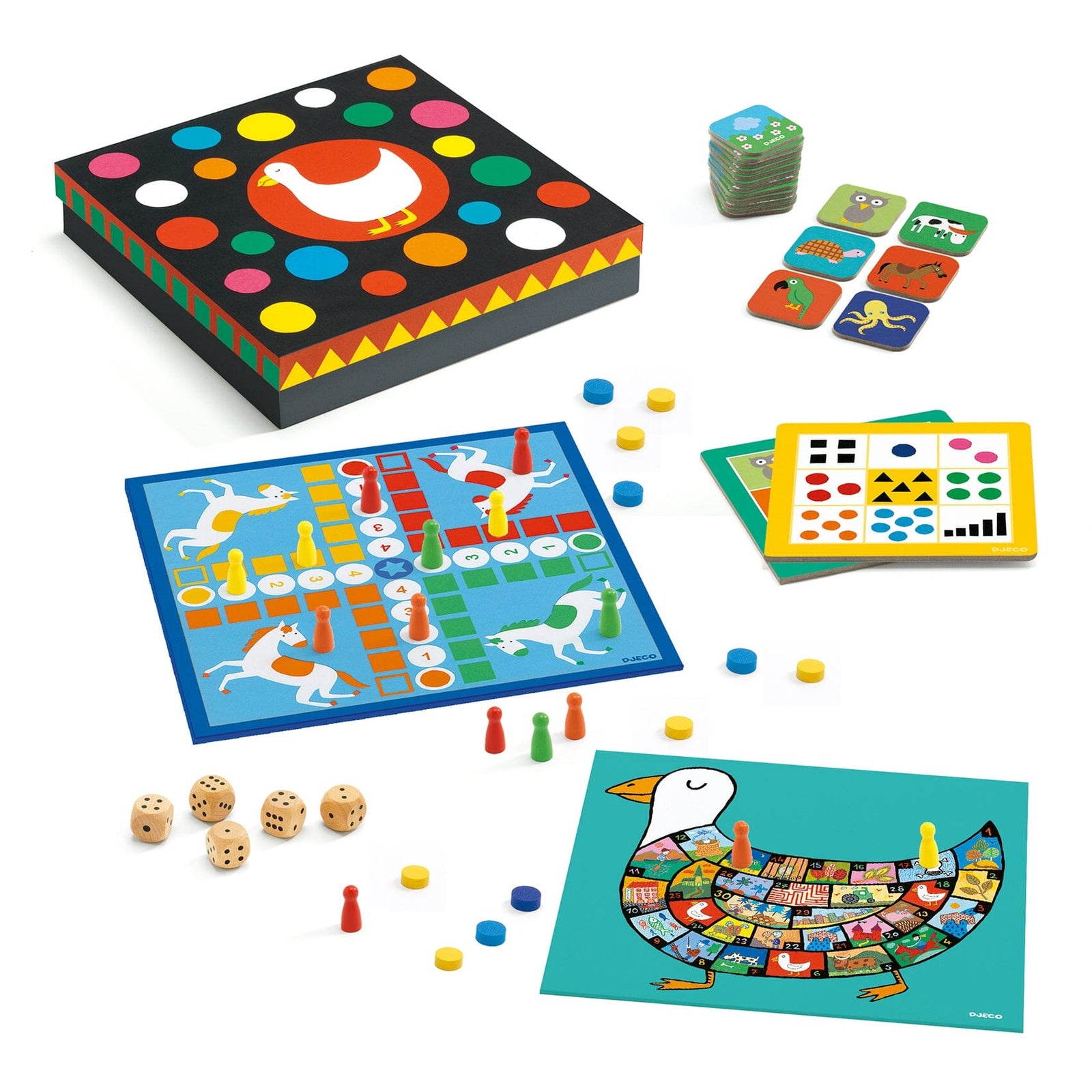 coffret 12 jeux de société classic box 4+ - DJECO DJ05218 3070900052185