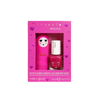 Coffret Fuchsia duo baume à lèvres et vernis à l'eau Cerise et Fraise - INUWET