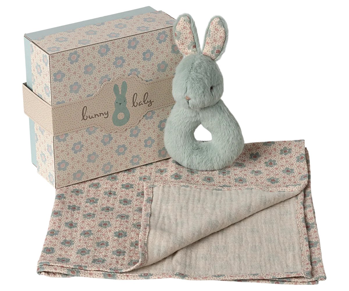 Coffret hochet lapin menthe - MAILEG 16-7500-00 