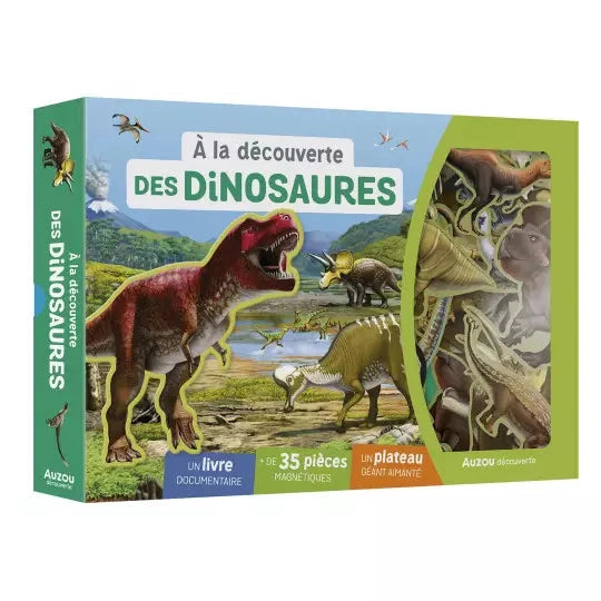 Coffret livre et aimants à la découverte des dinosaures AUZOU 9791039525060 9791039525060