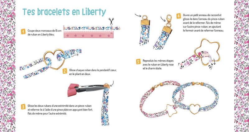 Coffret mes bijoux d'amitié en liberty- AUZOU LC220024-1 9791039523332