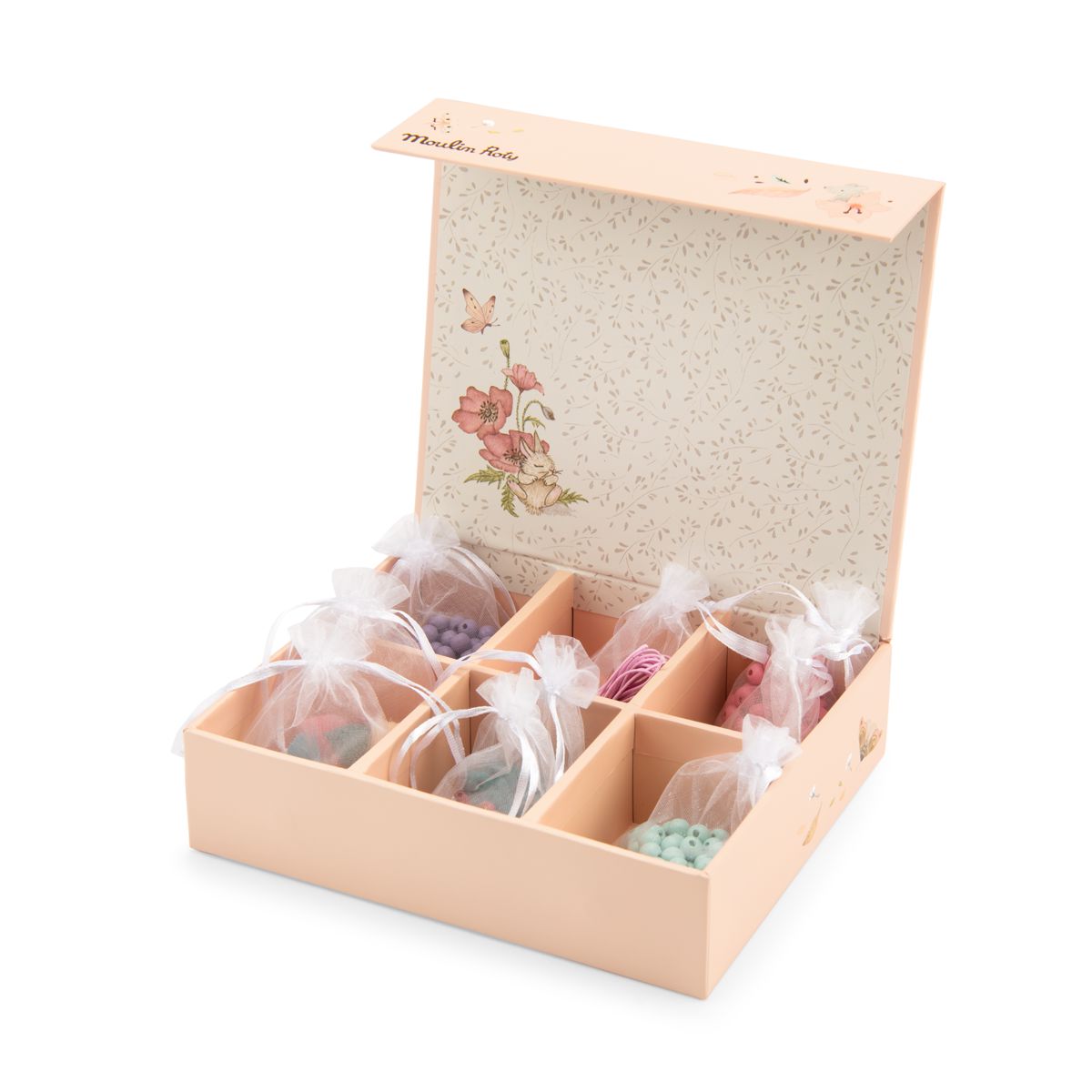 Coffret perles en bois Les Rosalies – Moulin Roty