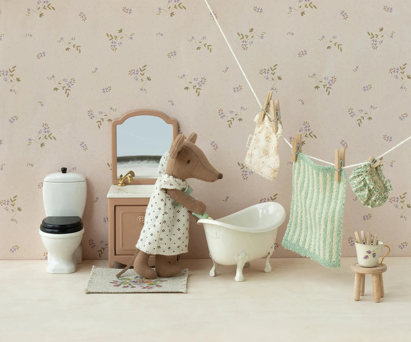 Coiffeuse avec évier miniature Souris Rose Poudré foncé - MAILEG 11-4115-02 5707304134930