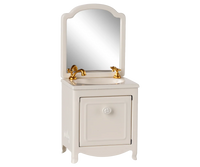 Coiffeuse avec vasque, Souris - Blanc Off White- MAILEG 11-5128-00 5707304147626