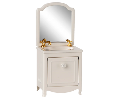Coiffeuse avec vasque, Souris - Blanc Off White- MAILEG 11-5128-00 5707304147626
